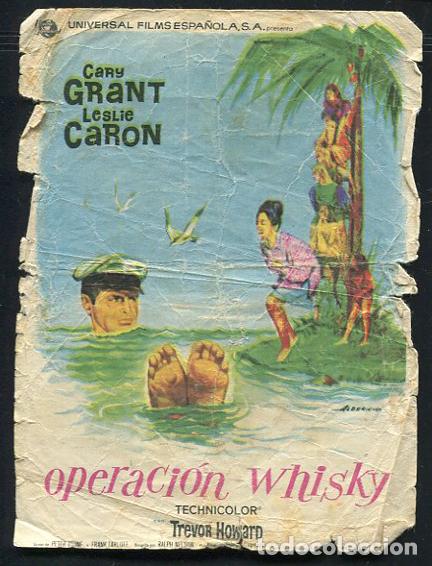 Cine: PROGRAMA DE CINE. OPERACION WHISKY. CARY GRANT. LESLIE CARON. 1965. CON PUBLICIDAD - Foto 1 - 69115265