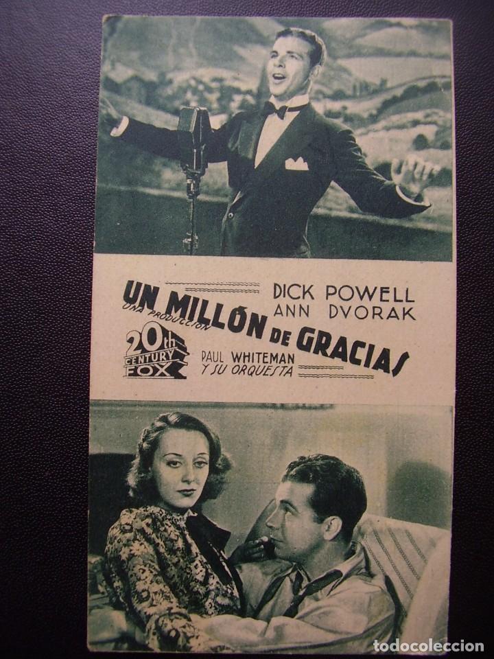 Cine: UN MILL&Oacute;N DE GRACIAS, DICK POWELL - Foto 1