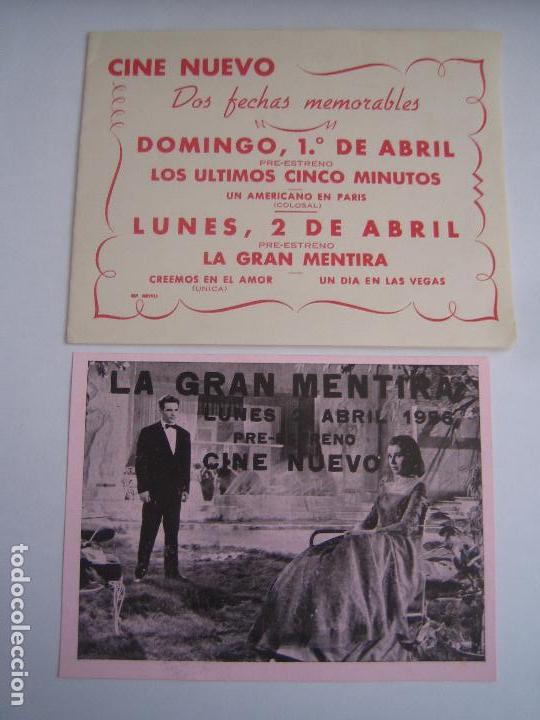  Foglietti di film di film antichi di cinema: la gran mentira rafael gil francisco rabal folleto mano local original prestreno c impreso muy raro