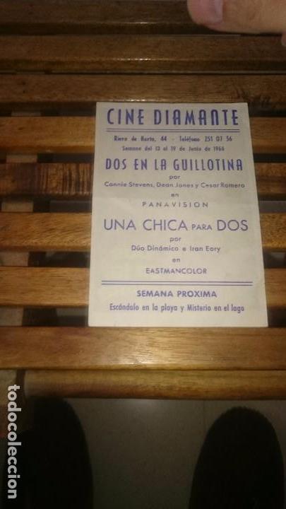 Cine: programa de cine simple dos en la guillotina con publicidad - Foto 2