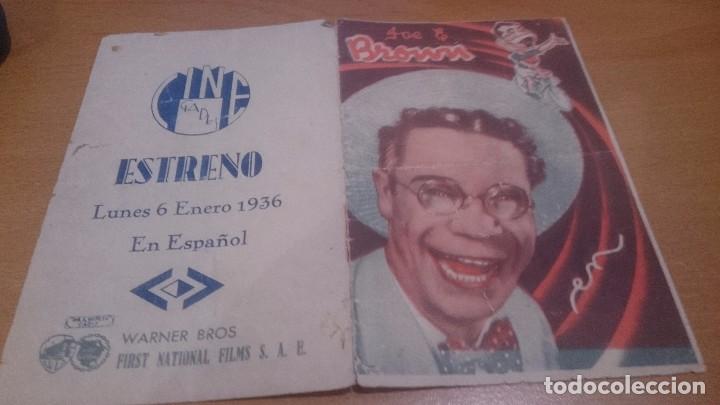 Cine: programa de cine doble joe,e, brown el campeon cliclista con publicidad - Foto 1