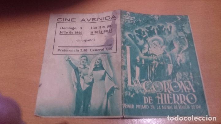 Cine: programa de cine doble la corona de hierro con publicidad - Foto 1