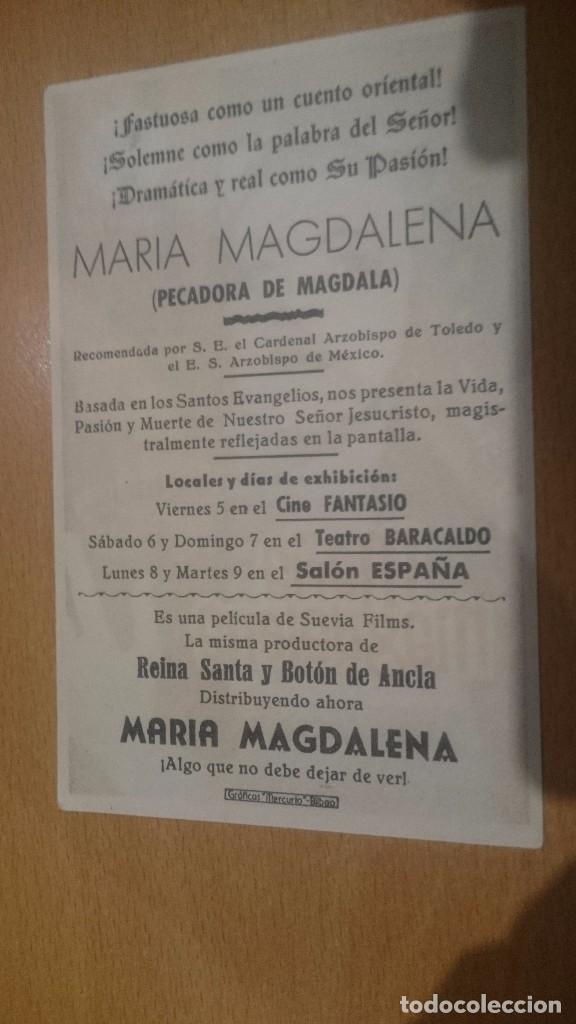 Cine: programa de cine simple con publicidad maria magdalena - Foto 2