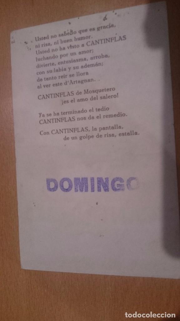 Cine: programa de cine simple con publicidad cantinflas en los tres mosqueteros - Foto 2