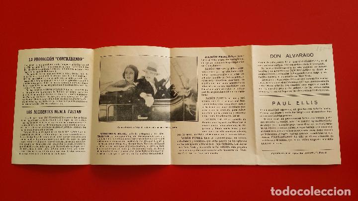 Cine: PROGRAMA DE CINE - CONTRABANDO COMPLETO - FOLLETO DE MANO 100% ORIGINAL - Foto 3