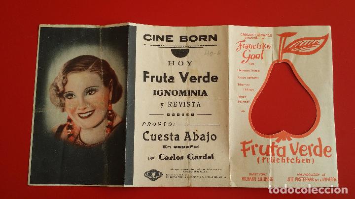 Cine: PROGRAMA DE CINE - FRUTA VERDE - FOLLETO DE MANO 100% ORIGINAL - Foto 4
