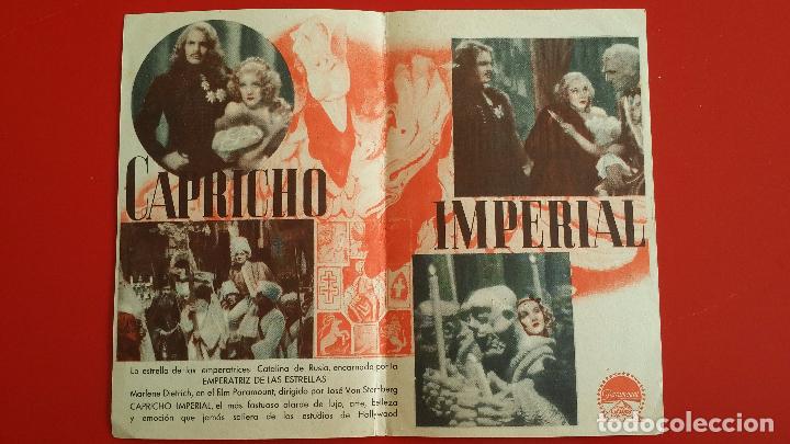 Cine: PROGRAMA DE CINE - CAPRICHO IMPERIAL - FOLLETO DE MANO 100% ORIGINAL - Foto 3