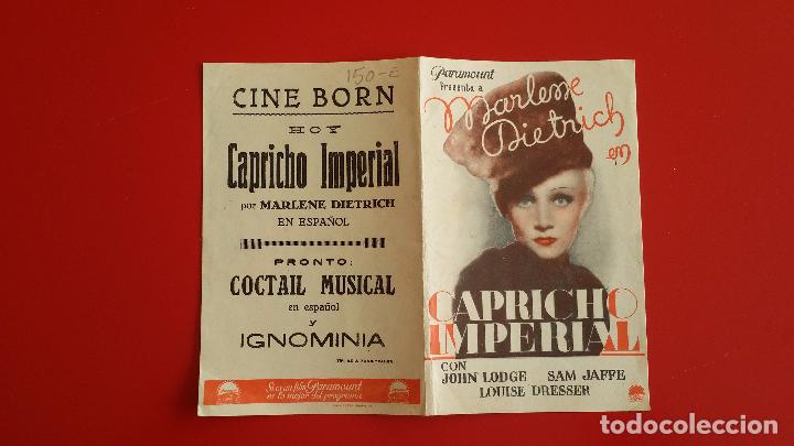 Cine: PROGRAMA DE CINE - CAPRICHO IMPERIAL - FOLLETO DE MANO 100% ORIGINAL - Foto 4