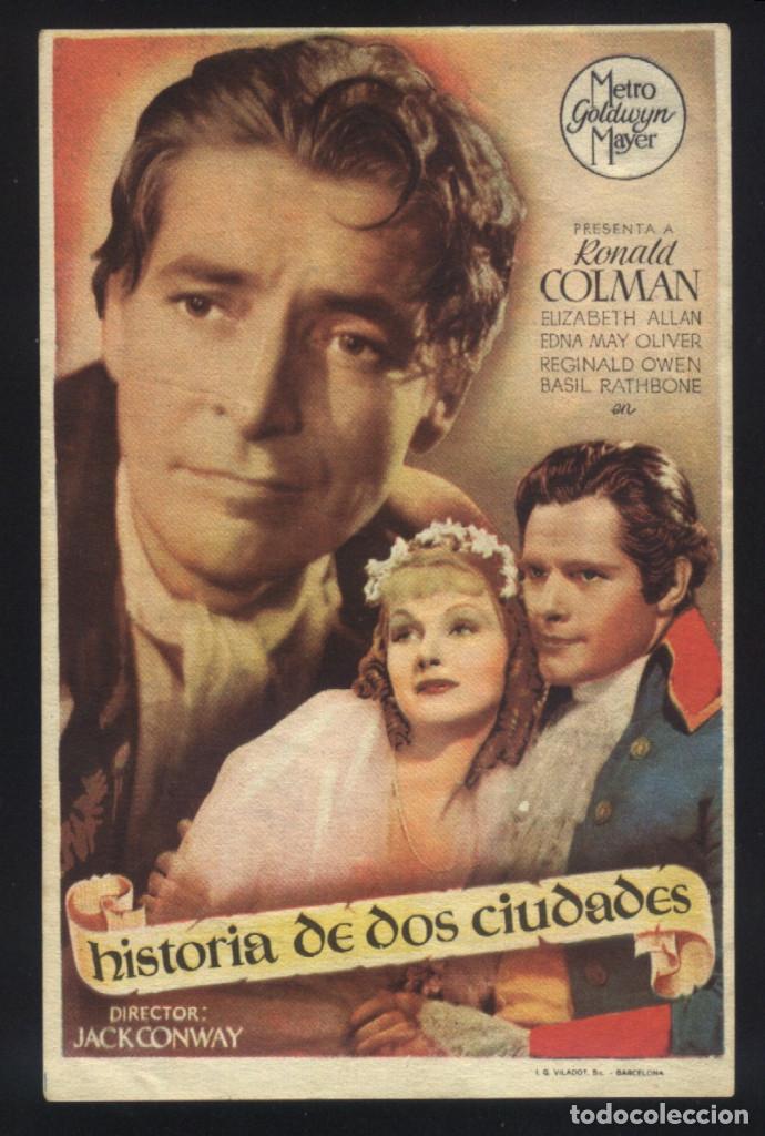  Foglietti di film di film antichi di cinema: Q-06790- HISTORIA DE DOS CIUDADES (A Tale of Two Cities) Ronald Colman - Elizabeth Allan