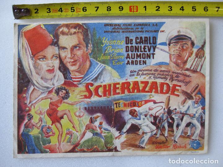  Foglietti di film di film antichi di cinema: SCHERAZADE - CON PUBLICIDAD
