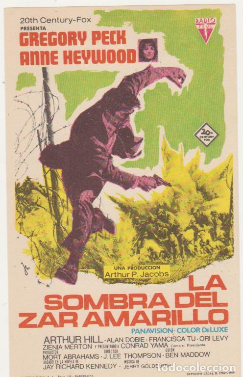Folhetos de m&atilde;o de filmes antigos de cinema: La Sombra del Zar Amarillo. Sencillo de RAdio Films.