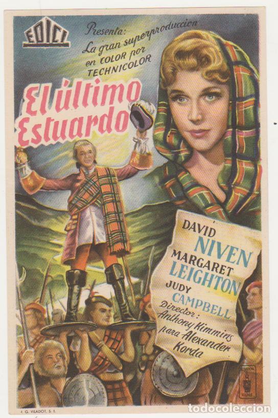Folhetos de m&atilde;o de filmes antigos de cinema: El &uacute;ltimo Estuardo. Sencillo de Edici. &iexcl;IMPECABLE!