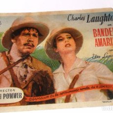 Cine: FOLLETO DE MANO DE LA PELICULA ''BANDERA AMARILLA'' CHARLES LAUGHTON AÑOS 40. Lote 72069619