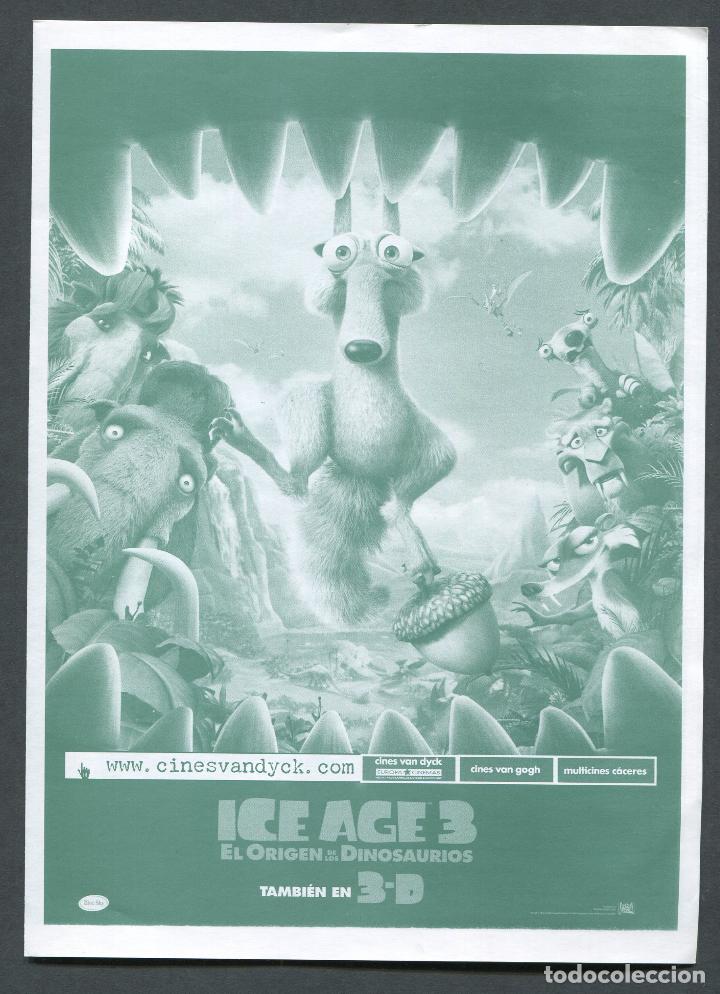Cine: PROGRAMA DOBLE ORIGINAL ICE AGE 3 EL ORIGEN DE LOS DINOSAURIOS - Foto 1