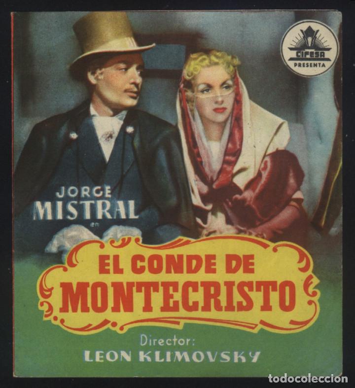 Cine: Q-01430- EL CONDE DE MONTECRISTO (DOBLE) Jorge Mistral - Elina Colomer - Santiago G&oacute;mez Cou