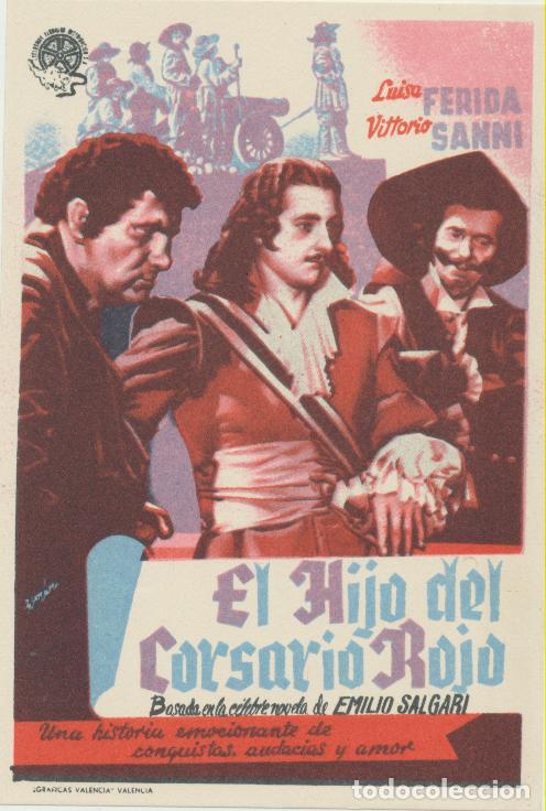 Folhetos de m&atilde;o de filmes antigos de cinema: El Hijo del Corsario Rojo. Sencillo de Floralva.  &iexcl;IMPECABLE!