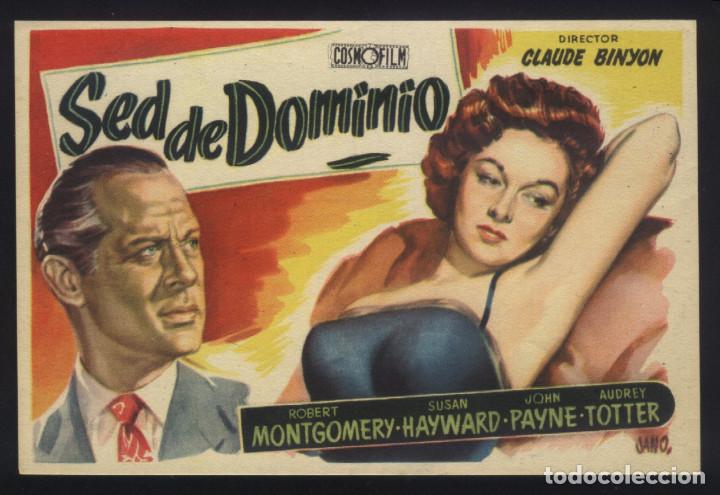Folhetos de m&atilde;o de filmes antigos de cinema: Q-06823- SED DE DOMINIO (The Saxon Charm) (CON COSMOFILM) Robert Montgomery - Susan Hayward