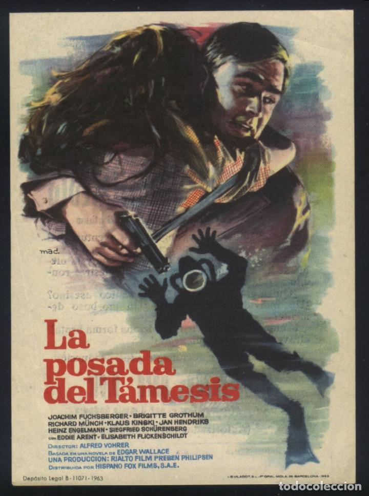  Flyers Publicitaires de films Anciens: Q-06834- LA POSADA DEL TAMESIS (Das Gasthaus an der Themse) CINE CAPITOL - ALICANTE