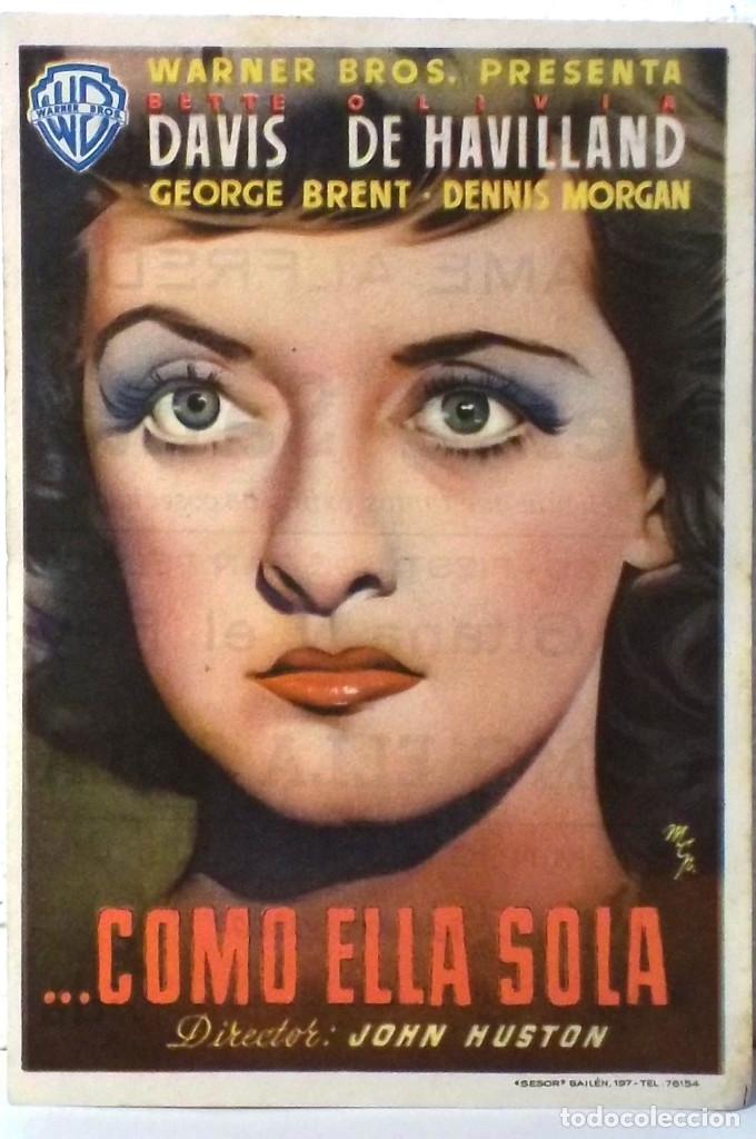 Cine: PROGRAMA DE CINE - COMO ELLA SOLA - COMPRA MINIMA 5&euro; - Foto 1
