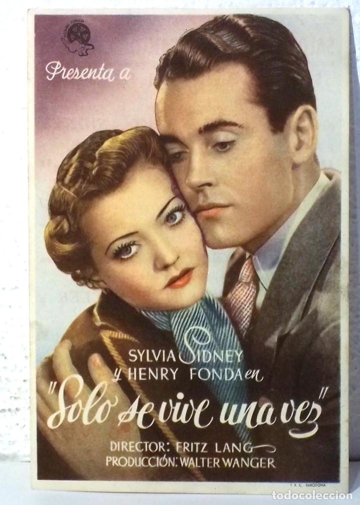 Cine: PROGRAMA DE CINE - SOLO SE VIVE UNA VEZ - COMPRA MINIMA 5&euro; - Foto 1