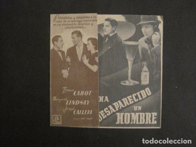 Cinema: HA DESAPARECIDO UN HOMBRE  -DOBLE -LIRICO-VER FOTOS - (C-3110)