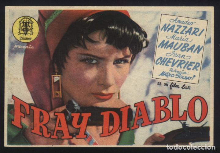  Flyers Publicitaires de films Anciens: Q-06838- FRAY DIABLO (Donne e briganti) Amedeo Nazzari - Maria Mauban - Jean Chevrier