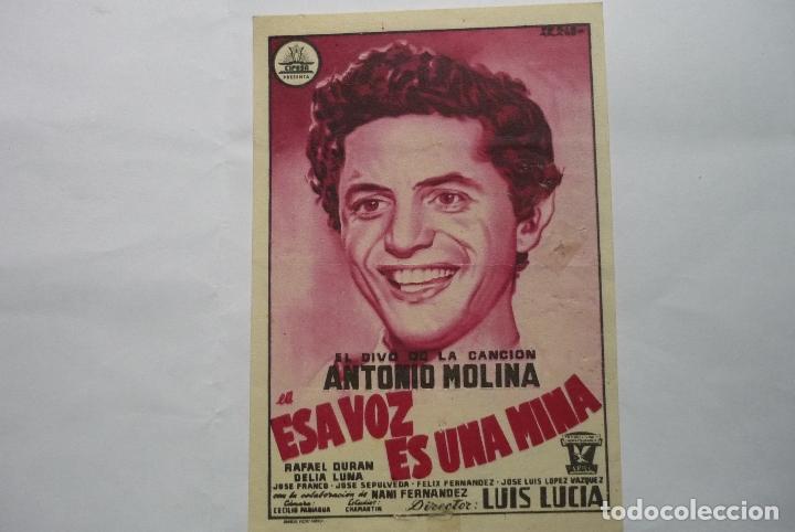 Cine: PROGRAMA ESA VOZ ES UNA MINA-ANTONIO MOLINA - Foto 1