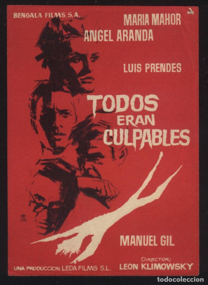 Kino: Q-06859- TODOS ERAN CULPABLES (&Aacute;ngel Aranda - Mar&iacute;a Mahor - Luis Prendes - Manuel Gil)