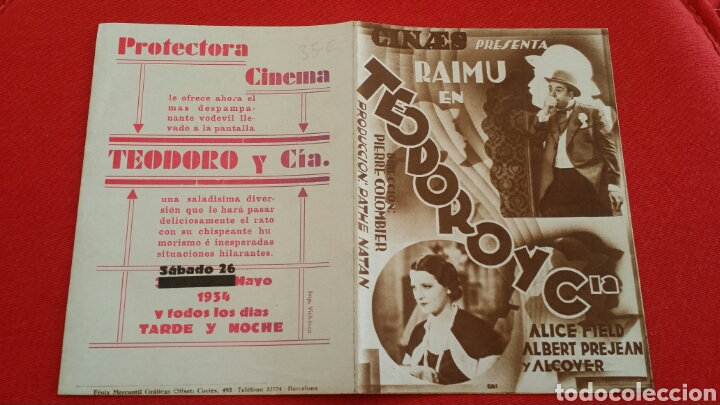 Cine: PROGRAMA DE CINE - TEODORO Y CIA - FOLLETO DE MANO 100% ORIGINAL - Foto 4