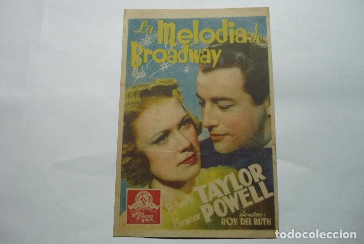 Cine: PROGRAMA LA MELODIA DE BROADWAY.-ROBERT TAYLOR - Foto 1