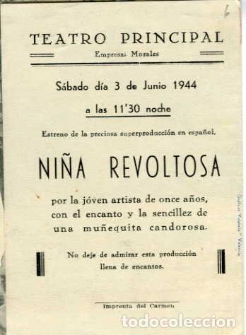Cine: NI&Ntilde;A REVOLTOSA. PROGRAMA DOBLE. REVERSO TEATRO PRINCIPAL - Foto 3