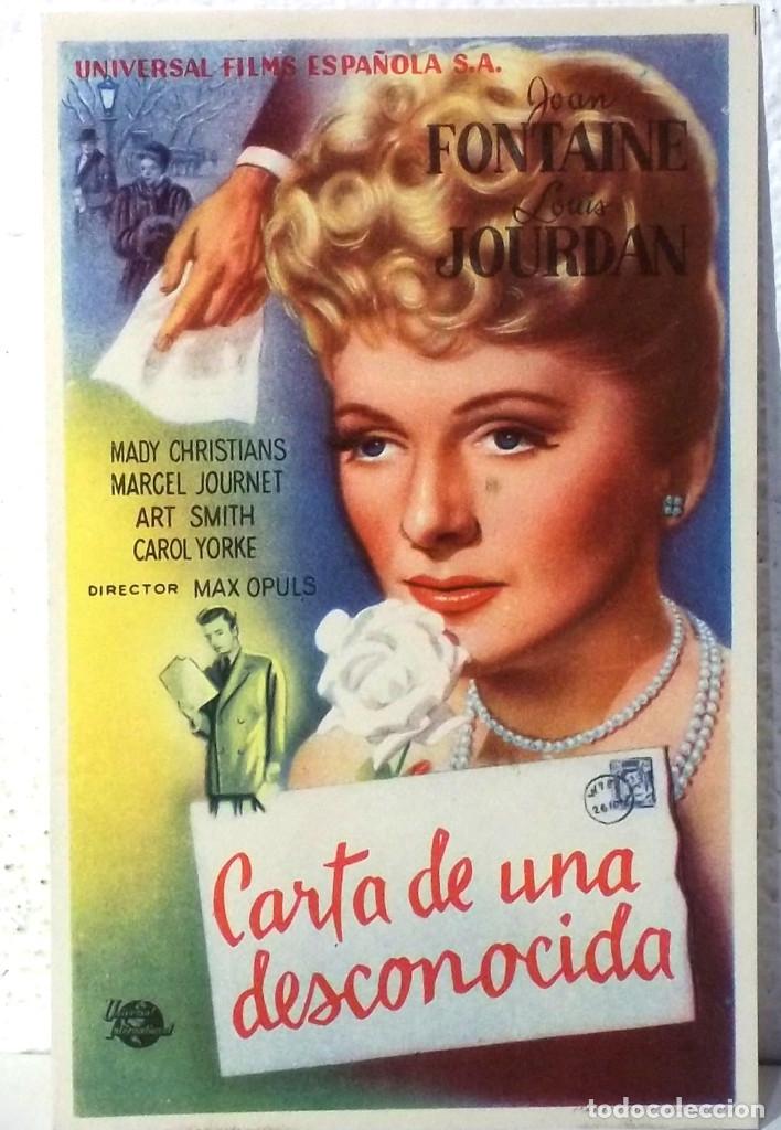 Cine: CARTA A UNA DESCONOCIDA - EN BLANCO - COMPRA MINIMA 5&euro; - Foto 1