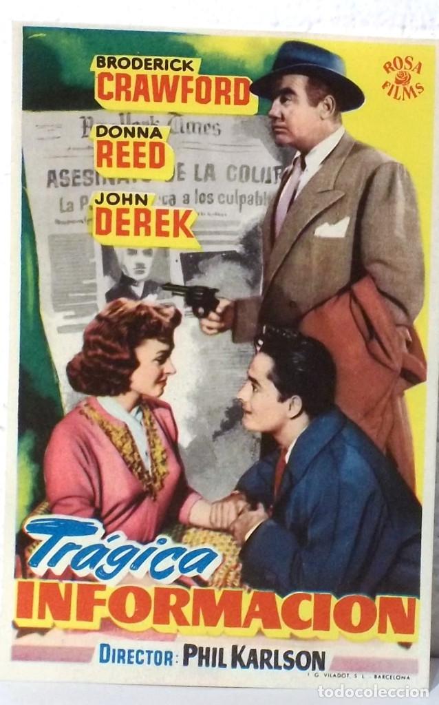 Cine: TRAGICA INFORMACION - EN BLANCO - COMPRA MINIMA 5&euro; - Foto 1