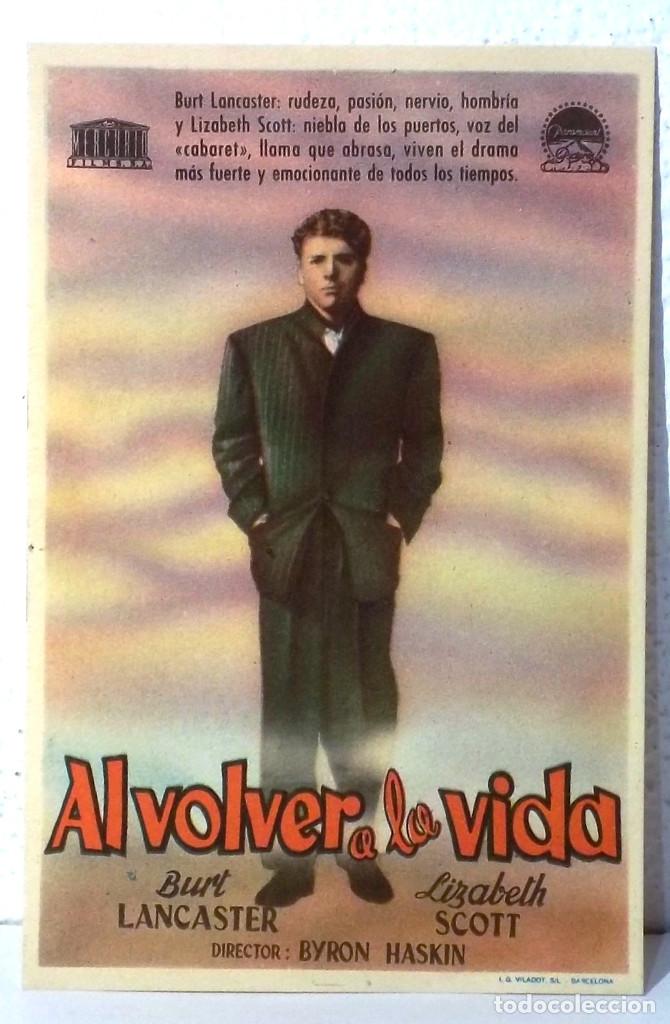 Cine: AL VOLVER A LA VIDA - EN BLANCO - COMPRA MINIMA 5&euro; - Foto 1