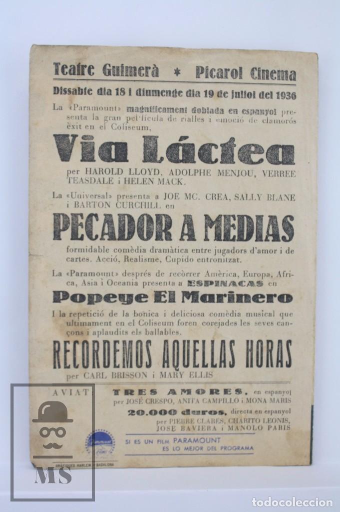 Cine: Programa de Cine Doble - V&iacute;a L&aacute;ctea - Paramount Pictures, 1936 - Harold Lloyd - Foto 3