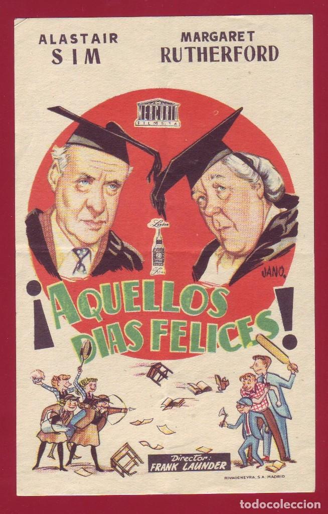 Cine: PROGRAMA DE MANO - AQUELLOS DIAS FELICES - Foto 1