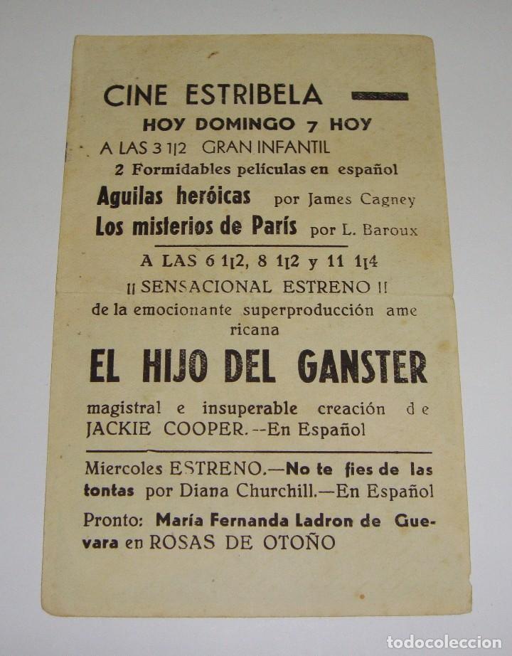Cine: PROGRAMA DE CINE. EL HIJO DEL GANGSTER. CINE ESTRIBELA. - Foto 2