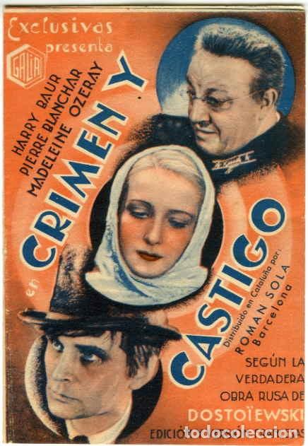 Cine: CRIMEN Y CASTIGO. PROGRAMA DOBLE. REVERSO CINE GOYA - Foto 1