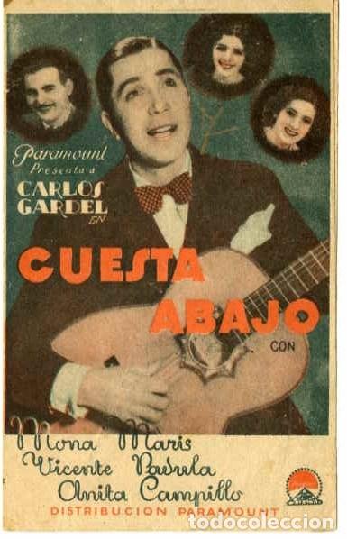 Cine: CUESTA ABAJO. PROGRAMA DOBLE. REVERSO SIN IMPRIMIR CINE - Foto 1