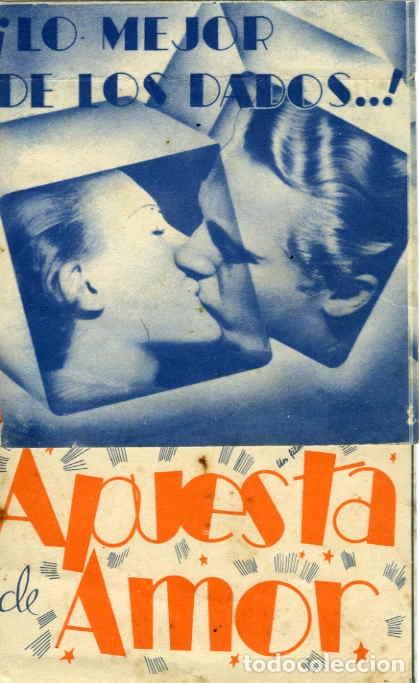 Cine: APUESTA DE AMOR. PROGRAMA DOBLE. REVERSO SIN IMPRIMIR CINE - Foto 1