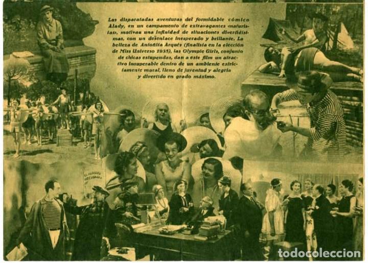 Cine: EL PARAISO RECOBRADO. PROGRAMA DOBLE. REVERSO SIN IMPRIMIR CINE - Foto 2