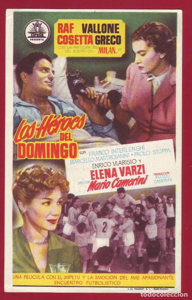 Cine: PROGRAMA DE MANO - LOS H&Eacute;ROES DEL DOMINGO - ELENA VARZI - Foto 1