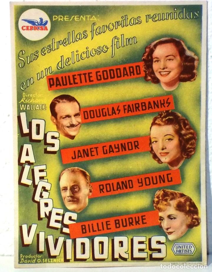Cine: LOS ALEGRES VIVIDORES - PUBLICIDAD CINES - COMPRA MINIMA 5&euro; - Foto 1