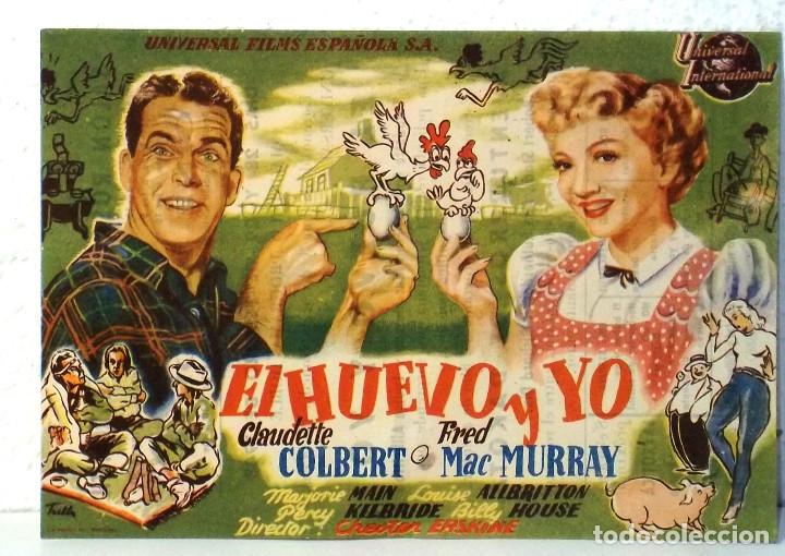 Cine: PROGRAMA DE CINE - EL HUEVO Y YO - PUBLICIDAD CINES - COMPRA MINIMA 5&euro; - Foto 1