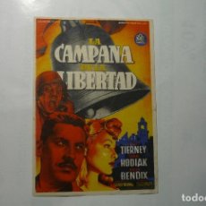 Cine: PROGRAMA LA CAMPANA DE LA LIBERTAD-GENE TIERNEY -PUBLICIDAD TORCAL -ANTEQUERA????. Lote 78207833