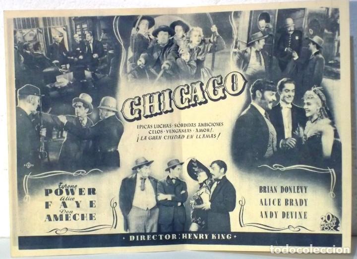 Cine: PROGRAMA DE CINE -CHICAGO - PLEGADO -PUBLICIDAD CINES - Foto 2