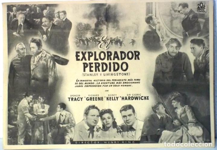 Cine: PROGRAMA DE CINE - EL EXPLORADOR PERDIDO - PLEGADO - PUBLICIDAD CINES - COMPRA MINIMA 5&euro; - Foto 2