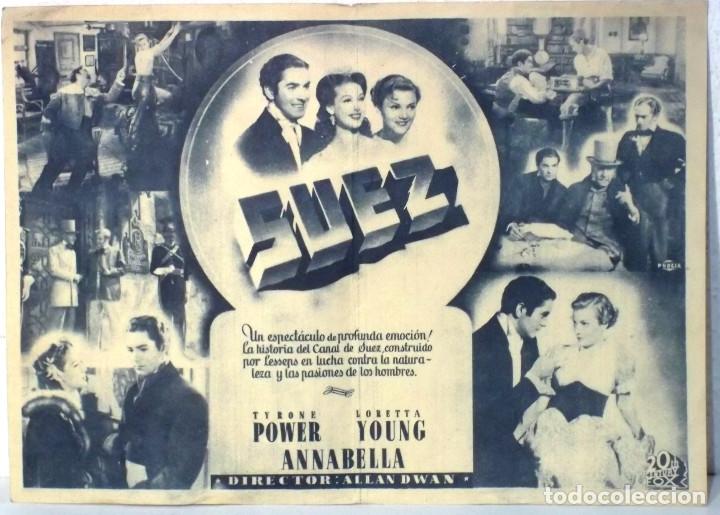 Cine: PROGRAMA DE CINE - SUEZ - PLEGADO - PUBLICIDAD CINES - - Foto 2