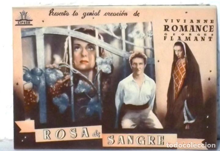 Cine: PROGRAMA DE CINE - ROSA DE SANGRE - PLEGADO - PUBLICIDAD CINES - COMPRA MINIMA 5&euro; - Foto 1