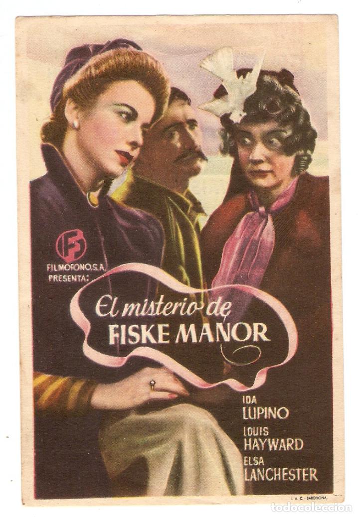 Kino: EL MISTERIO DE FISKE MANOR - IDA LUPINO, LOUIS HAYWARD, ELSA LANCHESTER - CINE RIGAT, CAMPROD&Oacute;N